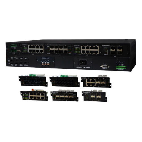 管理型イーサネットスイッチ - IPGS-5400-2P series - Lantech Communications Europe GmbH - 28 ポート / ギガビットイーサネット / 19 ラック