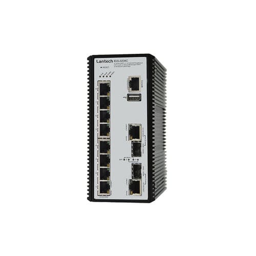 管理型イーサネットスイッチ - IGS-3208C series - Lantech Communications Europe GmbH - 10 ポート / ギガビット / DINレール