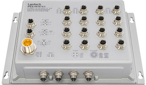 管理型イーサネットスイッチ - IPES-5416T-8 series - Lantech Communications Europe GmbH - 20 ポート / ギガビット / 壁掛け