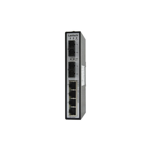 非管理型イーサネットスイッチ - IES-0204FT series - Lantech Communications Europe GmbH - 6 ポート / DINレール / 壁掛け