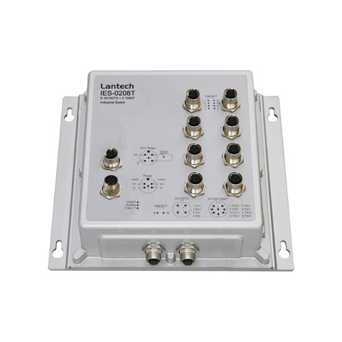 非管理型イーサネットスイッチ - IES-0208T series - Lantech Communications Europe GmbH - 10 ポート / ギガビット / DINレール