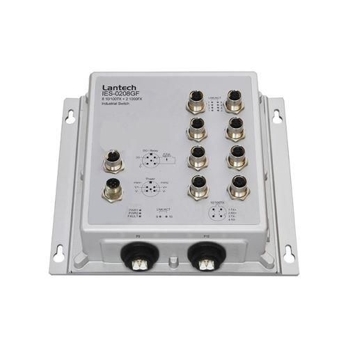非管理型イーサネットスイッチ - IES-0208GF series - Lantech Communications Europe GmbH - 10 ポート / ギガビット / DINレール