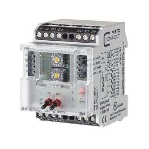 デジタル入出モジュール - BMT-DIO4/2 BACnet MS/TP - METZ CONNECT - BACnet / リレー出力機能付 / デジタル入力4