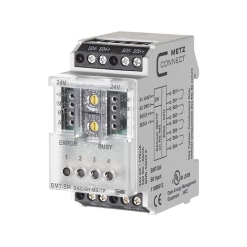 デジタル入出モジュール - BMT-SI4 BACnet MS/TP - METZ CONNECT - BACnet / アナログ入力4 / DINレール