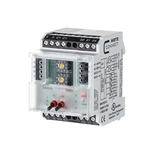 デジタル入出モジュール - MR-DIO4/2 Modbus RTU - METZ CONNECT - Modbus / リレー出力機能付 / デジタル入力4