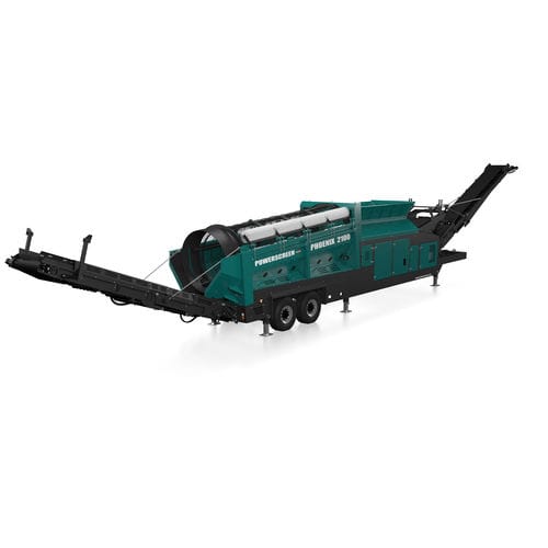 制御ふるい機 - PHOENIX 2100 - Powerscreen - 木材用 / 振動 / ドラム
