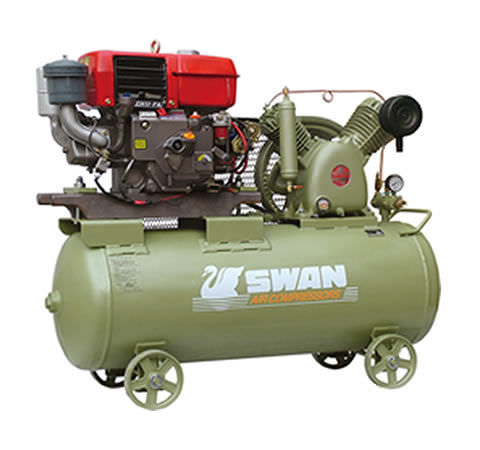 ピストン式コンプレッサー - HE  - SWAN AIR COMPRESSOR - エア / ディーゼルエンジン式 / キャスター付き
