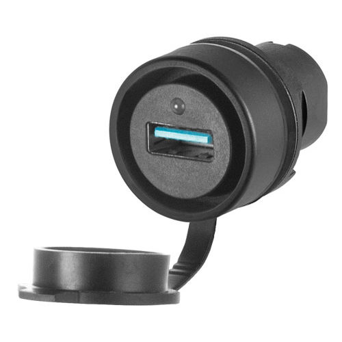 コンセント電気コネクター - 020PUSB - New Elfin - 電源 / USB / 円形