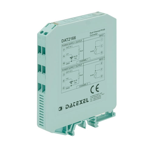 アナログ変換器 - DAT2166 - DATEXEL SRL - アナログ出力2 / RTDセンサー / DINレール