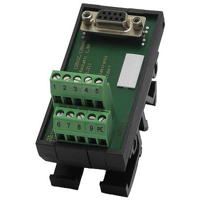 Sub-Dコネクター用データ転送モジュール - USV-S-9-B - KALEJA GmbH - スクリュータ－ミナルブロック付き / 送電レールDIN取り付け用