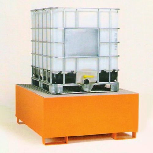 キュビテナー用液体垂れ落ち防止パレット - BS112 1C - VEAB - ドラム缶1本用 / スチール製 / 亜鉛メッキ グリッド付