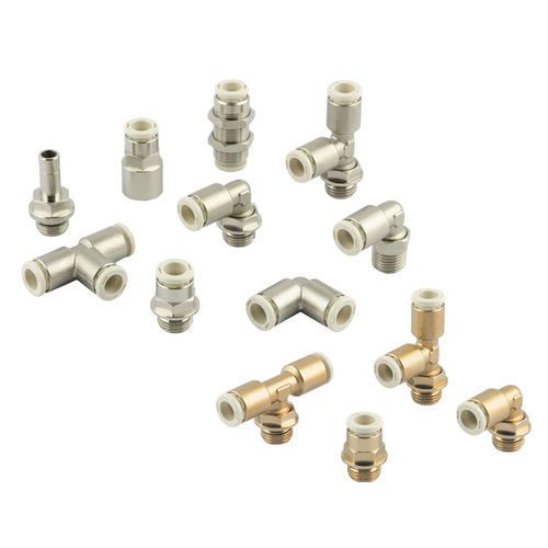 圧縮空気用接続部品 - F PLUS   - METAL WORK - 真空用 / プッシュイン / T