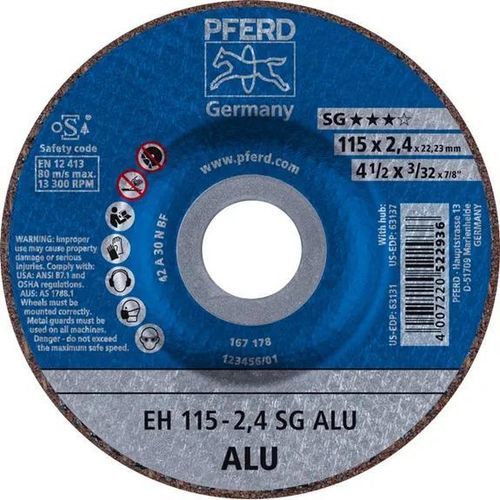 鉄版用切断ディスク - EH 115-2,4 SG - PFERD - アルミニウム用 / 非鉄金属用 / 薄型