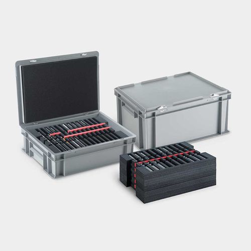 プラスチック製クレート - LogisticSystem - rose plastic - 輸送用 / ふた上積み重ね式