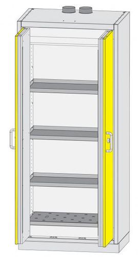 工場用キャビネット - 895 x 595 x 2 080 mm | CLASSIC L - Dueperthal Sicherheitstechnik - 脚付き / 二重ドア / 鋼板