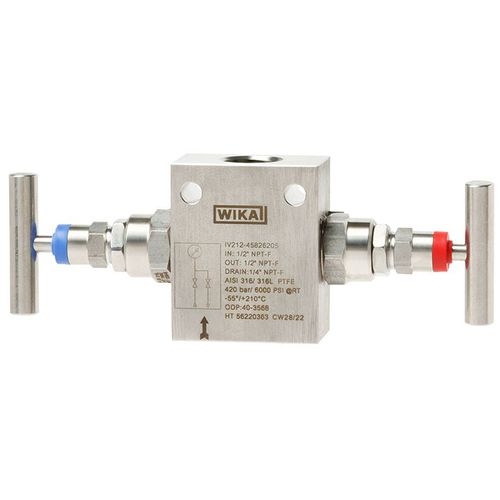 手動式バルブ - IV2 series - WIKA Alexander Wiegand SE & Co. KG - 遮断 / 出血用 / 水