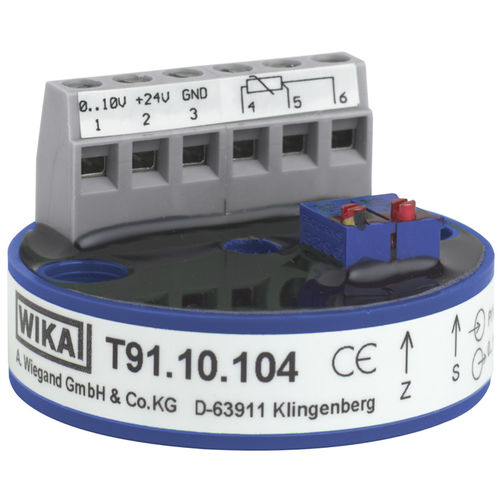 プローブヘッドマウント温度伝送器 - T91.1 series - WIKA Alexander Wiegand SE & Co. KG - Pt100 / Pt1000 / 2線式