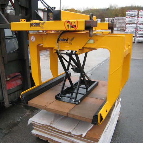 フォークリフトトラック用油圧クランプ - STAZ-SLC - Probst GmbH - 舗装石設置用