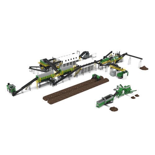 混合廃棄物処理設備 - MBT - Komptech - 有機 / セパレーター付 / 裁断機付