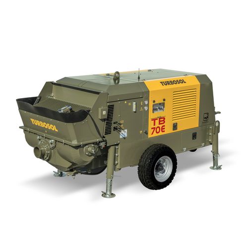 トラック搭載ミキサーコンクリート ポンプ - TB 70E - TURBOSOL PRODUZIONE SRL - 工事現場用 / トンネル / 電動式