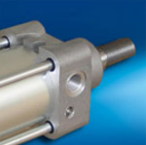 空圧シリンダ - BANSBACH easylift - ガイドピストン ステム / 複動式 / ガイド付き