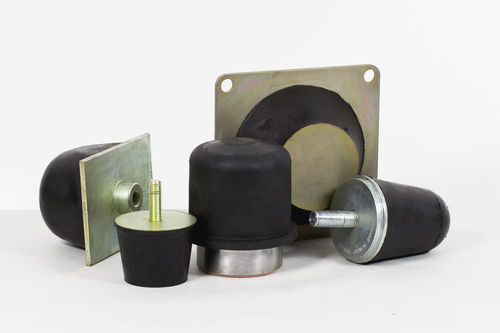 ゴム製減衰スラスト - Flexibil SRL rubber-metal solutions - スチール製 / 円筒形 / 円錐