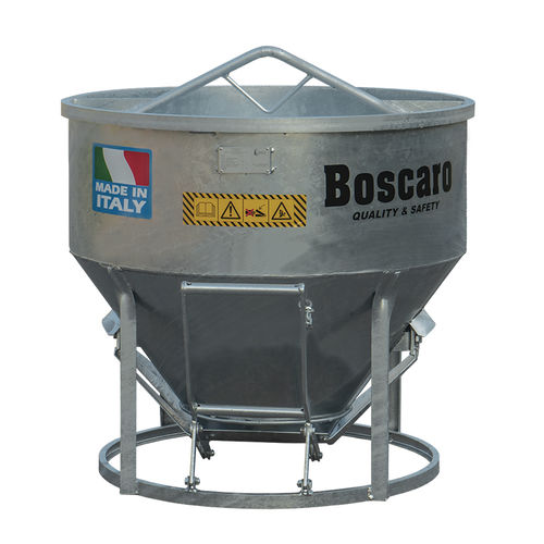 円錐形コンクリートスキップ - C-ZN series - Boscaro s.r.l. - 底開き式 / 溶融亜鉛メッキ鋼製