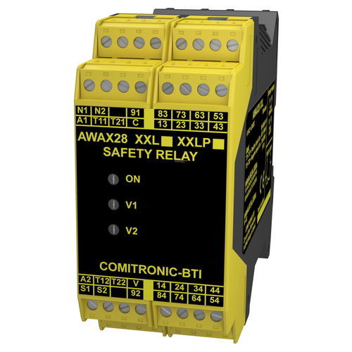 緊急停止用安全リレー - AWAX 28XXL - COMITRONIC - BTI - 3NO / 1NC / SIL