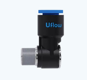 空圧式接続部品 - VO-42 series - UFLOW AUTOMATION - ねじ式 / 90°湾曲 / プラスチック製