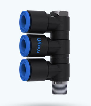 空圧式接続部品 - VO-46 series - UFLOW AUTOMATION - ねじ式 / プラスチック製 / オス