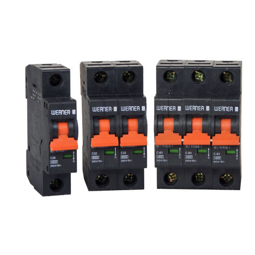 ミニチュア遮断器 - 50 Series - Werner Electric GmbH - 熱磁気式 / 積荷超過用 / 3極