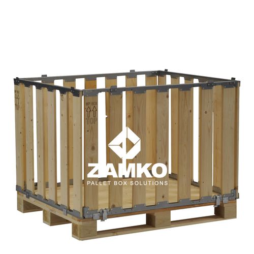 木製パレットボックス - MPB.b80 - ZAMKO - 貯蔵用 / 輸送用 / 保護用
