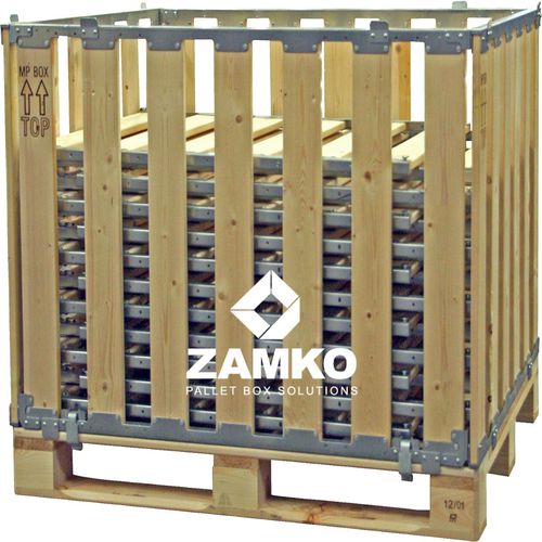 木製パレットボックス - MPB.b110 - ZAMKO - 貯蔵用 / 輸送用 / 側面開口型