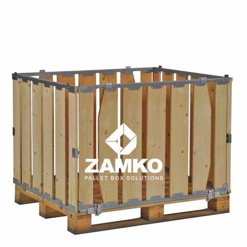 木製パレットボックス - MPB.b80.P - ZAMKO - 貯蔵用 / 小部品 / 標準