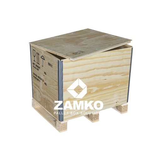 木製クレート - HUN.b80 - ZAMKO - 輸送用 / ふた付き / 再使用可能