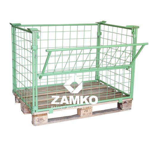 スチール製パレットボックス - SBN.e80.F - ZAMKO - 貯蔵用 / 折り畳み式 / 積み重ね式