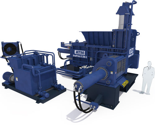 金属屑用梱包機 - ArnoPress K series - ATM Recyclingsystems GmbH - 縦型 / トップローディング / チャネル