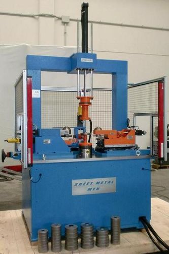 自動エッジ トリミング マシン - SMM-400 - Sheet Metal Men s.r.l. - 電動式 / 油圧式 / 円形部品用