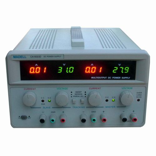 卓上電源 - CA18303D - Madell Technology - AC/DC / トリプル出力 / 調節可能