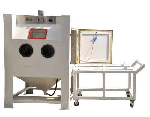 手動式サンドブラスタ－ - CL-1212FTA  - Hangzhou color powder coating equipment ltd - 吸引 / 回転テーブル