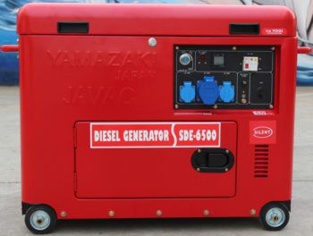 ディーゼル発電設備 - SDE-6500 series - JAVAC - 三相 / 単相 / ローラー付き