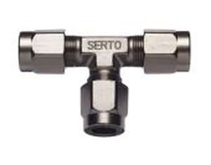 空圧式接続部品 - CV series - SERTO - ねじ込み / T / ニッケル真鍮製