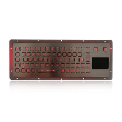 パネル設置用キーボード - K-TEK-B255TP-BL-UT-DWP - Key Technology China Limited - マウスキー2つ付き / 70キー / タッチパッド付き