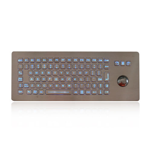 パネル設置用キーボード - K-TEK-B361-OTB-FN-BL-DWP - Key Technology China Limited - Fnキー付 / マウスキー3つ付き / 86キー