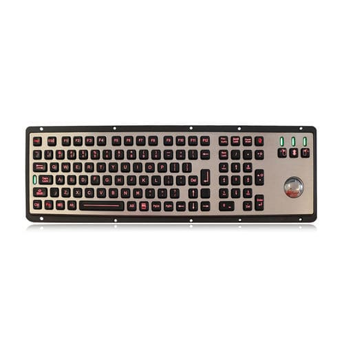 パネル設置用キーボード - K-TEK-M460-TB-KP-FN-BL - Key Technology China Limited - Fnキー付 / マウスキー3つ付き / 106キー