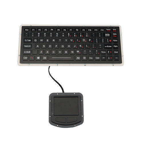 パネル設置用キーボード - K-TEK-M270-FN-BL-NV-151B-DWP+M73TP - Key Technology China Limited - マウスキー2つ付き / 86キー / タッチパッド付き