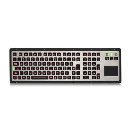 パネル設置用キーボード - K-TEK-M460TP-KP-FN-BL - Key Technology China Limited - Fnキー付 / マウスキー3つ付き / 106キー