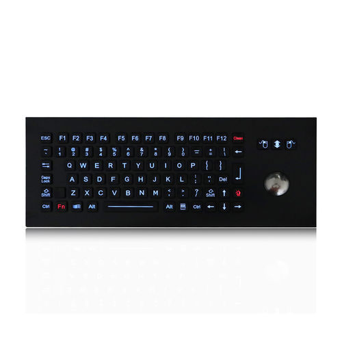 パネル設置用キーボード - K-TEK-M361-OTB-FN-BL-BT-DWP - Key Technology China Limited - マウスキー3つ付き / 85キー / トラックボール付き