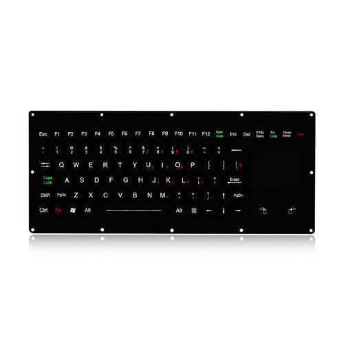 パネル設置用キーボード - K-TEK-M330TP-FN-BL-NV-EMC-OEM  - Key Technology China Limited - メカニカルキー / Fnキー付 / マウスキー2つ付き