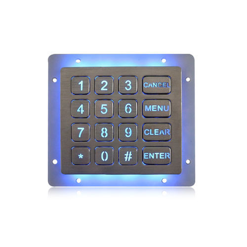 16 キーキーパッド - K-TEK-B90KP-16-AC-BL-DWP - Key Technology China Limited - パネル設置用 / ステンレス製 / IP65